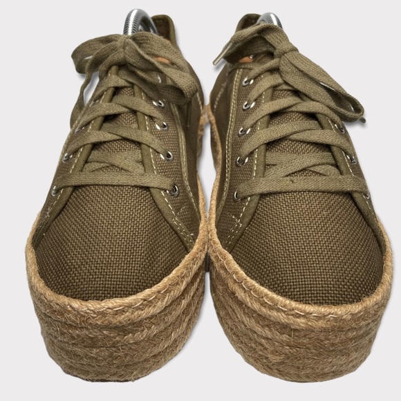 Steve Madden Hampton Olive Green Flatform Espadrille Sneakers 8B - Picture 5 of 16